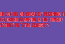 Who got his big break by becoming the first grand champion in the comedy category on “star search”?