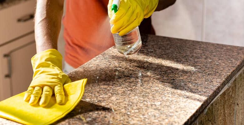 cleaning stone benchtops