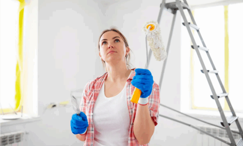 The Simple Trick That Makes High-Up Painting Jobs Less of a Hassle