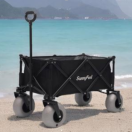 Effortless Beach Gear Transport with Push Pull Wagons